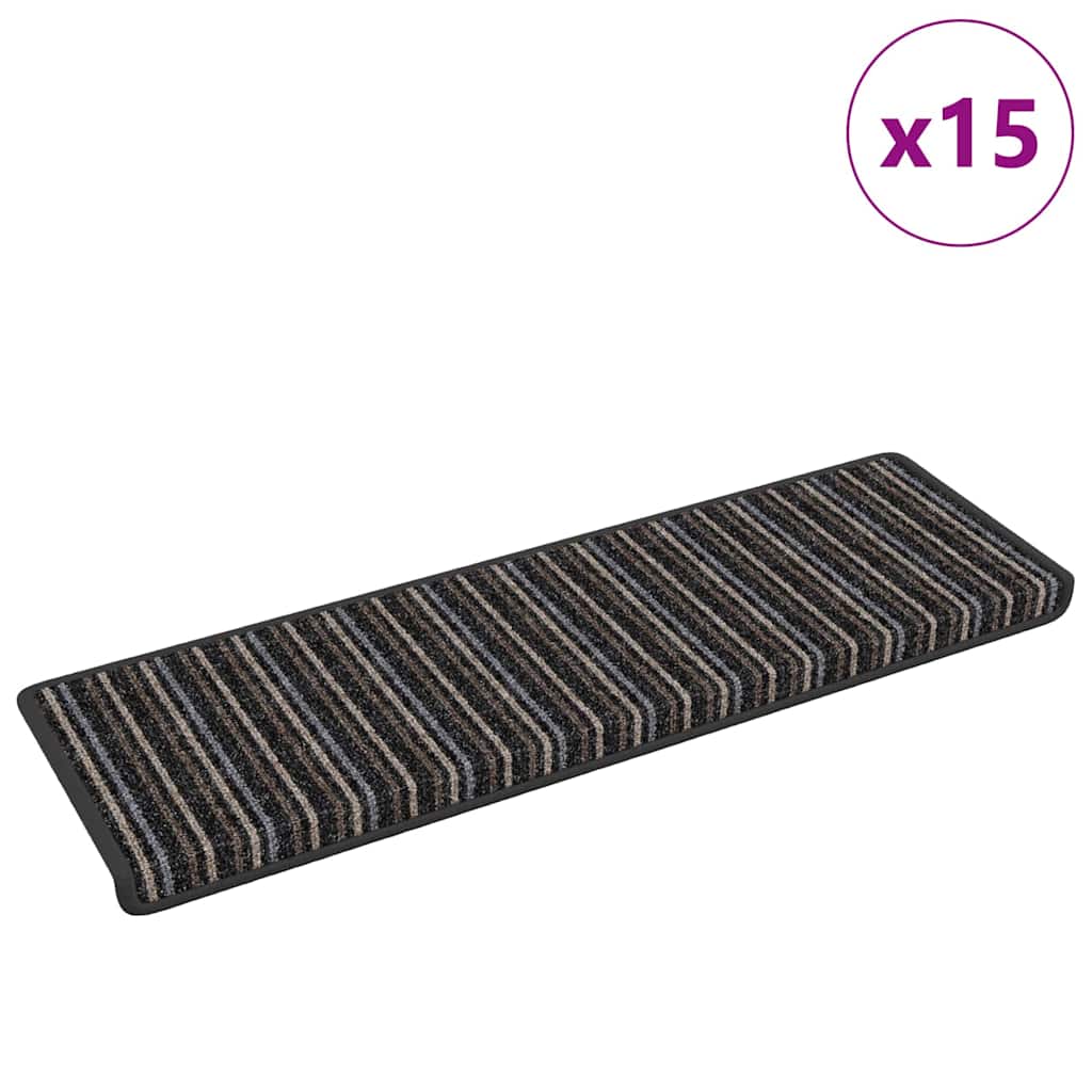 Selvklæbende Trappemåtter 15 stk. 65 x 21 x 4 cm Non-Slip