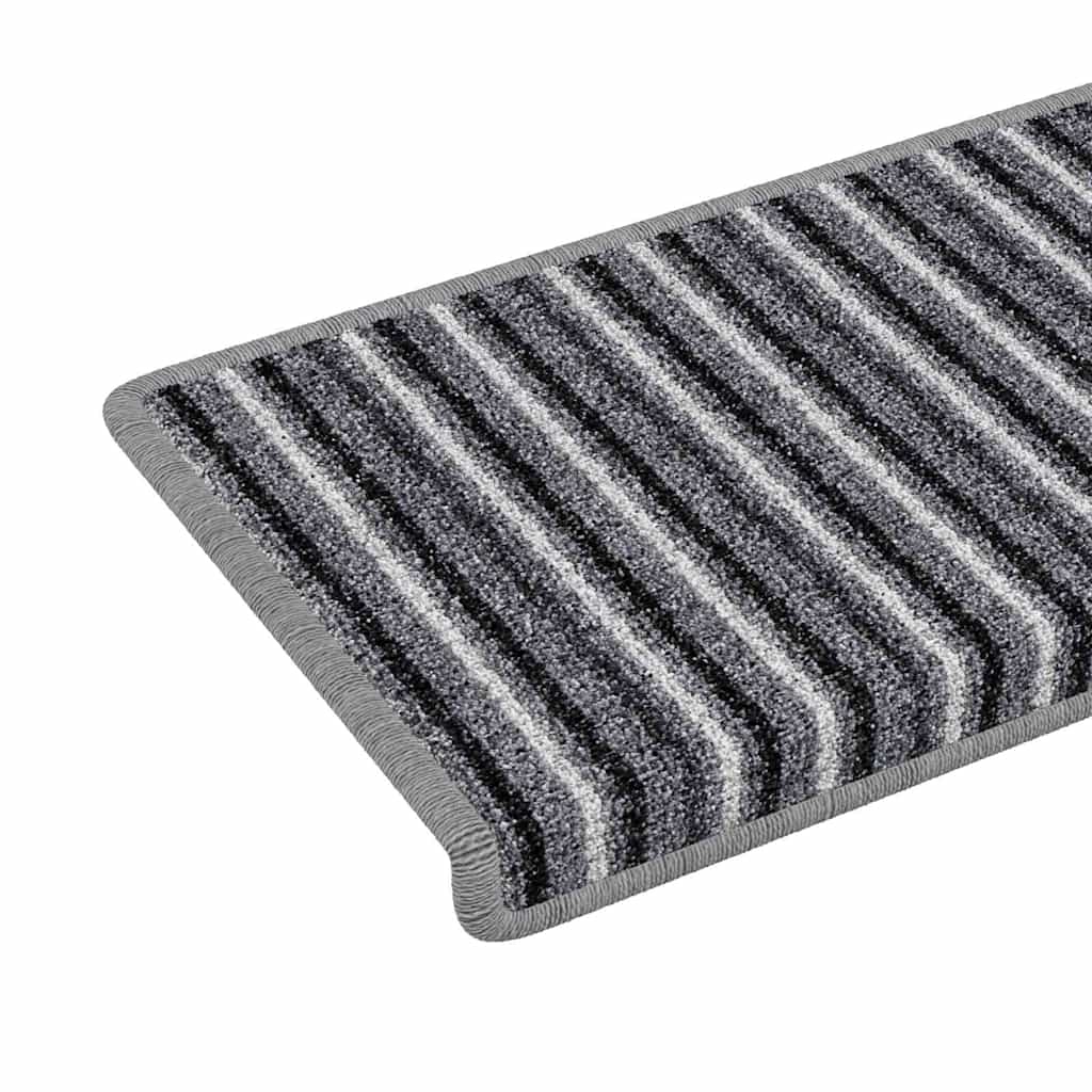 Selvklæbende Trappemåtter 15 stk. 65 x 21 x 4 cm Non-Slip Grå