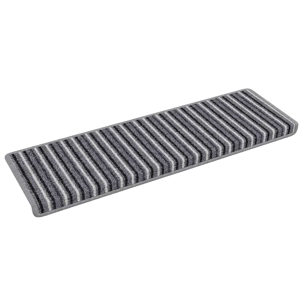 Selvklæbende Trappemåtter 15 stk. 65 x 21 x 4 cm Non-Slip Grå