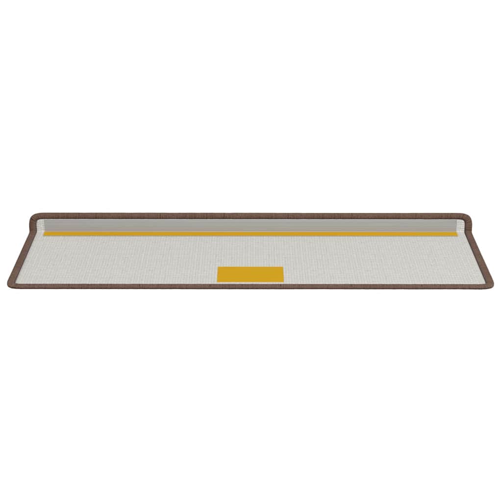Selvklæbende Trappemåtter 15 stk. 65 x 21 x 4 cm Non-Slip Brun