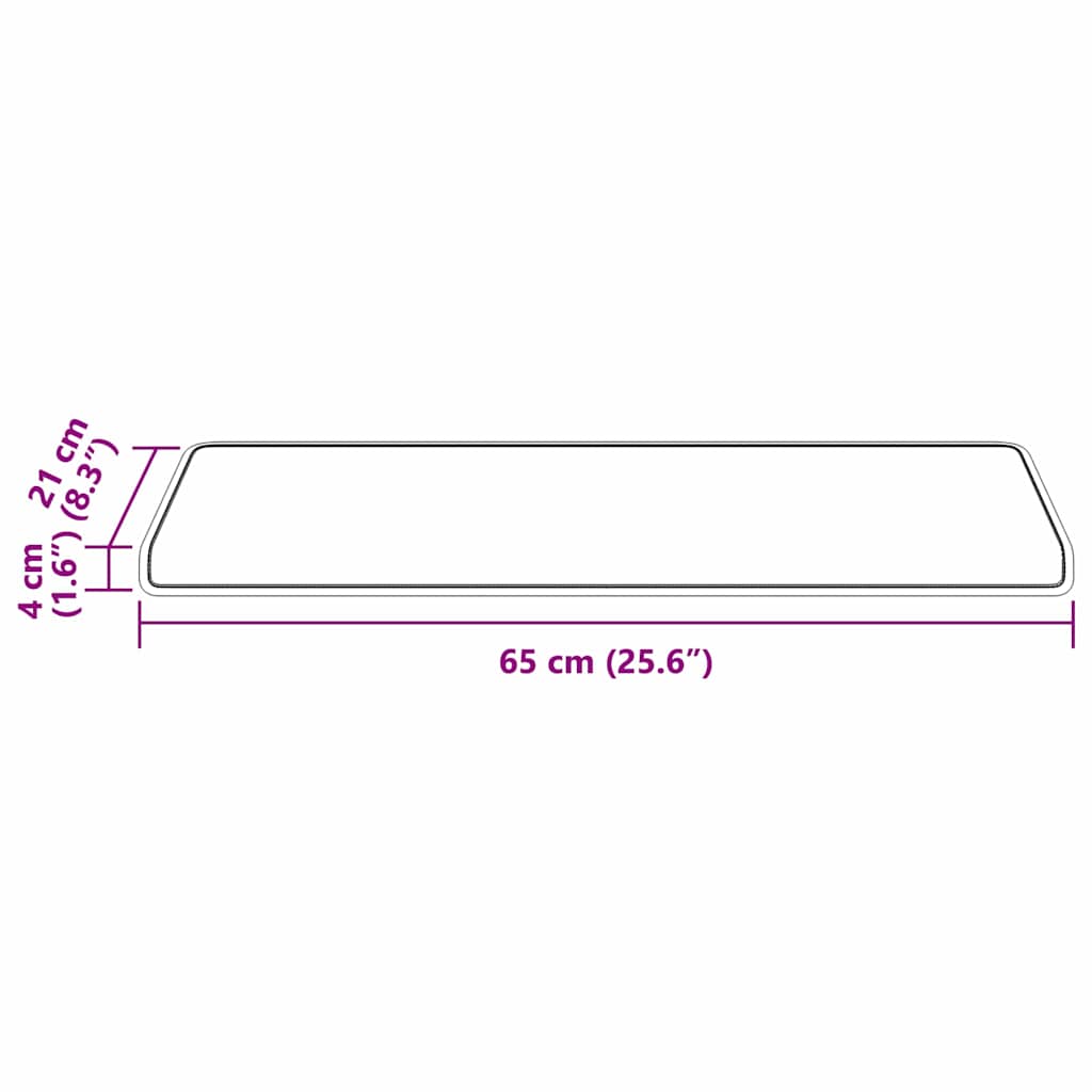 Selvklæbende Trappemåtter 15 stk. 65 x 21 x 4 cm Non-Slip Brun