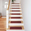 Selvklæbende Trappemåtter 15 stk. 65 x 21 x 4 cm Non-Slip Rød