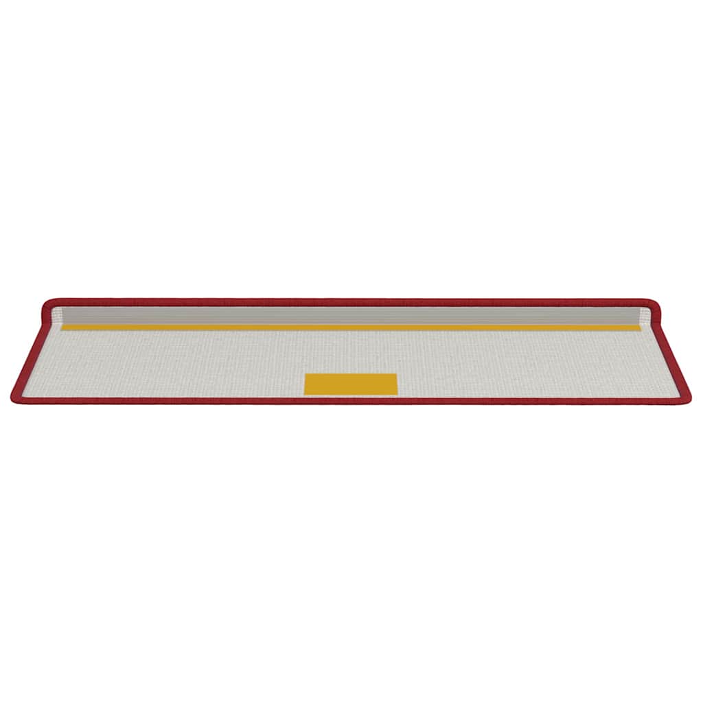 Selvklæbende Trappemåtter 15 stk. 65 x 21 x 4 cm Non-Slip Rød