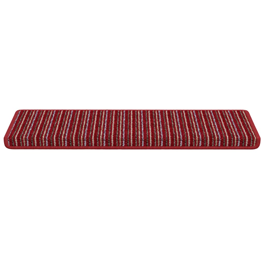 Selvklæbende Trappemåtter 15 stk. 65 x 21 x 4 cm Non-Slip Rød