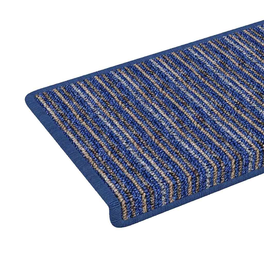 Selvklæbende Trappemåtter 15 stk. 65 x 21 x 4 cm Non-Slip Blå