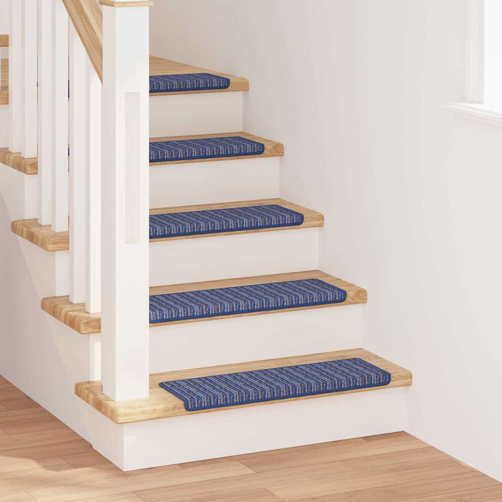 Selvklæbende Trappemåtter 15 stk. 65 x 21 x 4 cm Non-Slip Blå