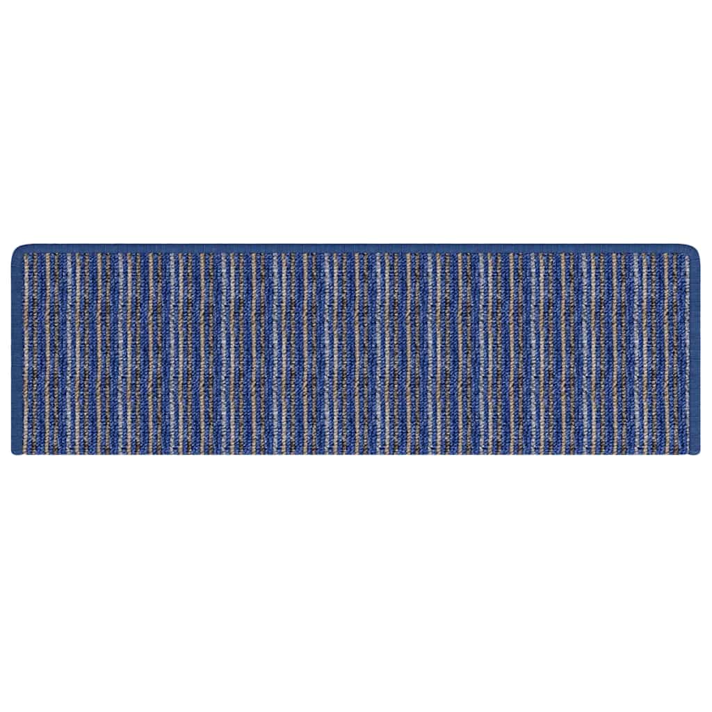 Selvklæbende Trappemåtter 15 stk. 65 x 21 x 4 cm Non-Slip Blå