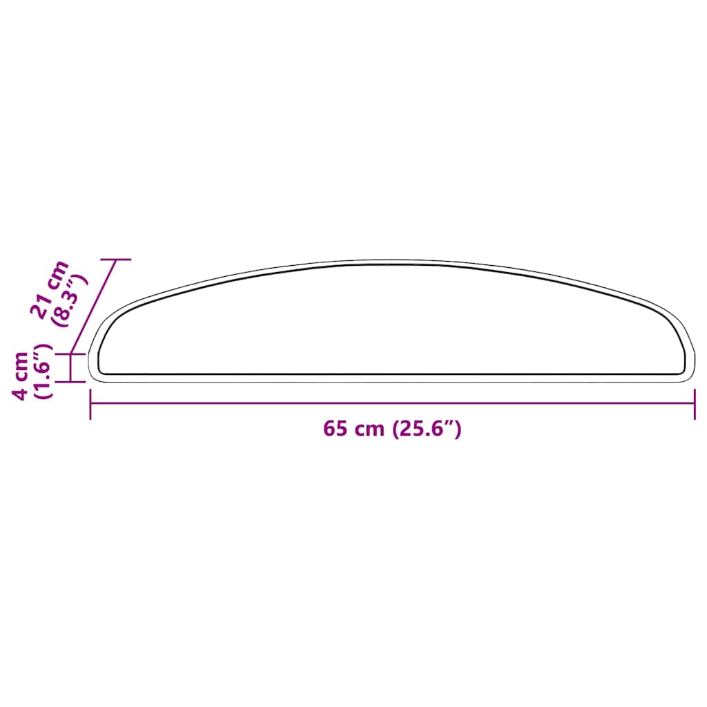 Selvklæbende Trappemåtter 15 stk. 65 x 21 x 4 cm Non-Slip