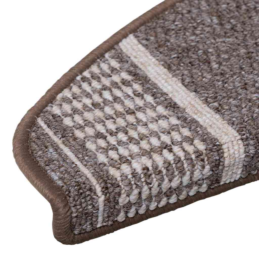 Selvklæbende Trappemåtter 15 stk. 65 x 21 x 4 cm Non-Slip Brun