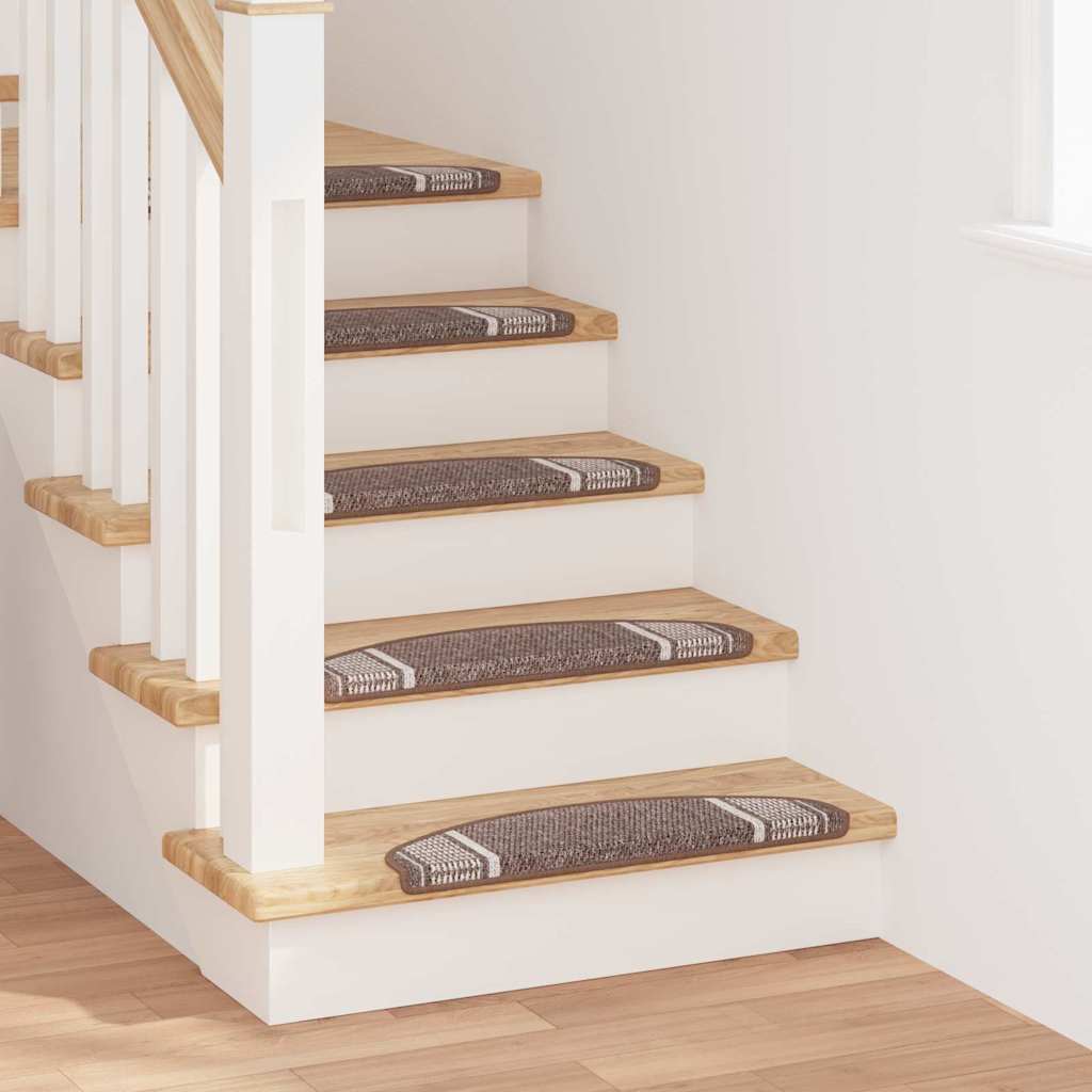 Selvklæbende Trappemåtter 15 stk. 65 x 21 x 4 cm Non-Slip Brun