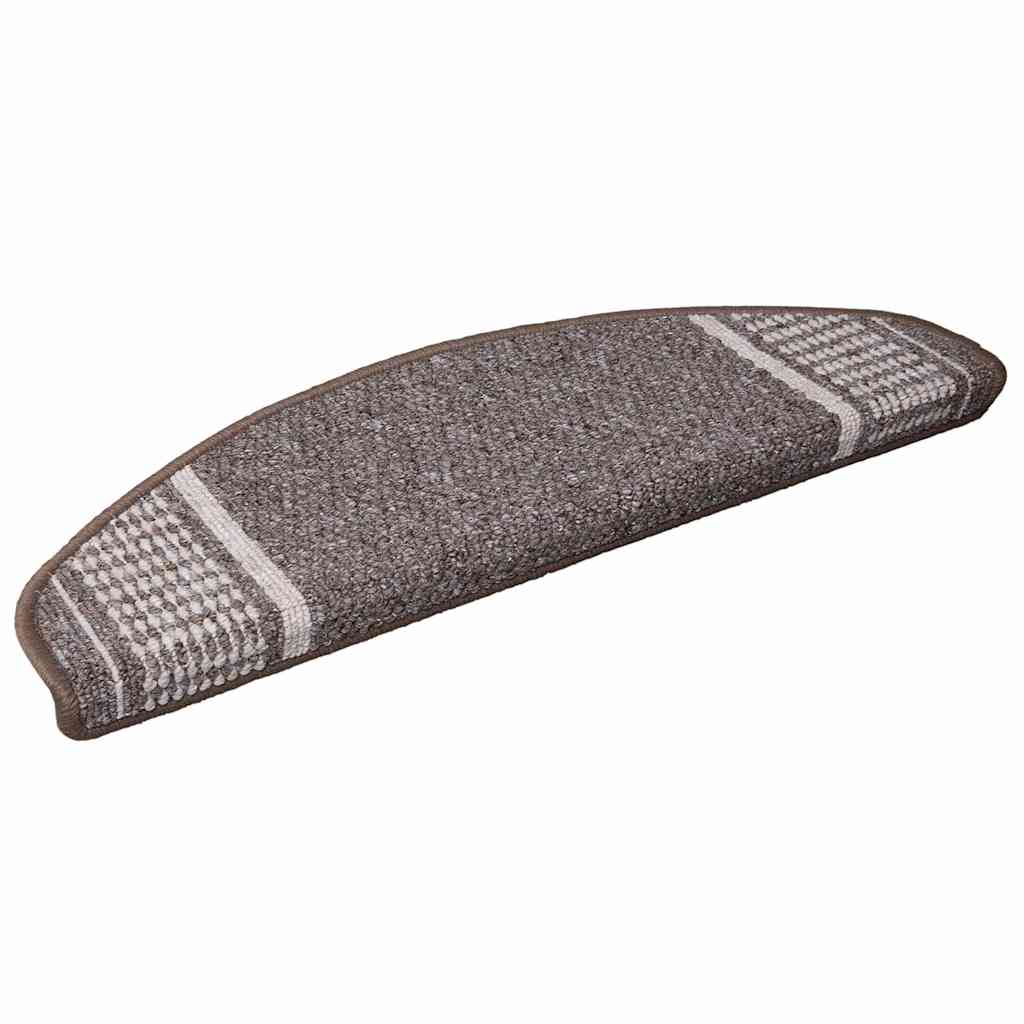 Selvklæbende Trappemåtter 15 stk. 65 x 21 x 4 cm Non-Slip Brun