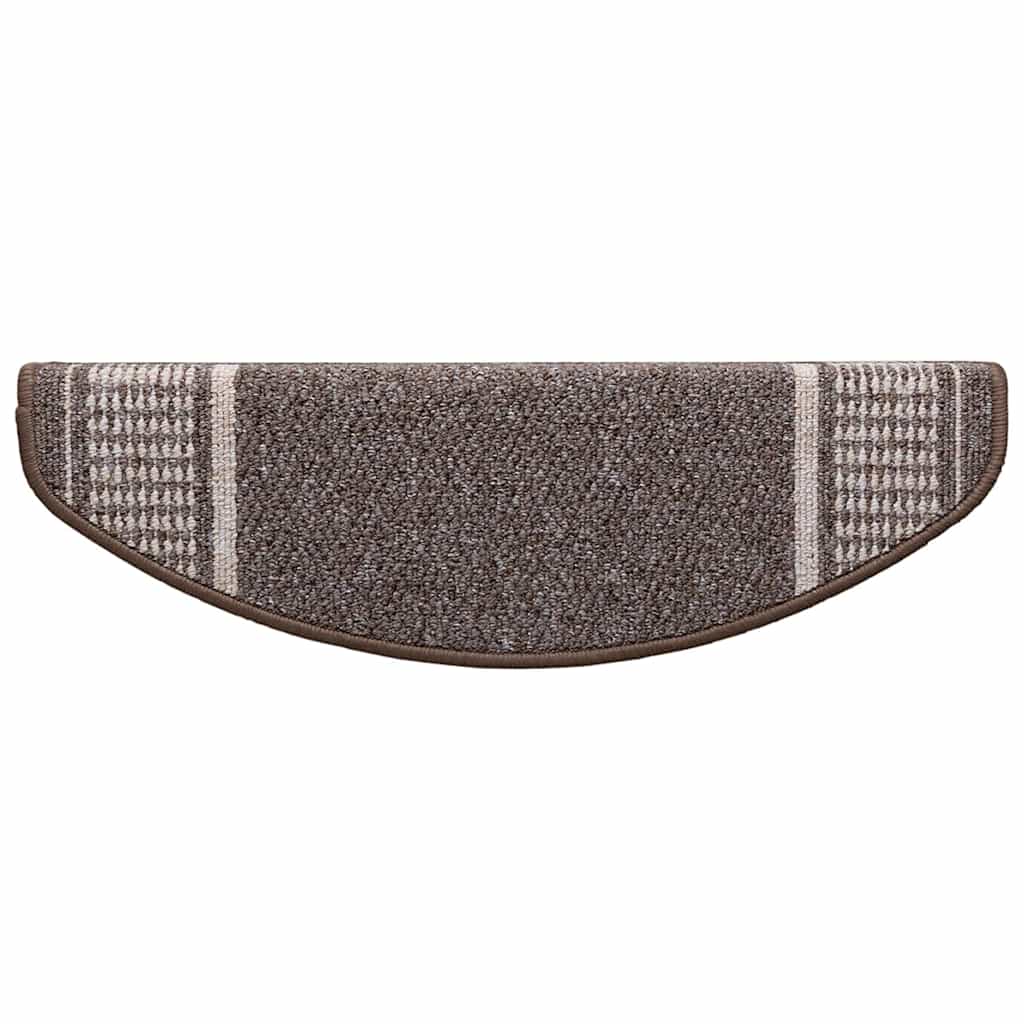 Selvklæbende Trappemåtter 15 stk. 65 x 21 x 4 cm Non-Slip Brun
