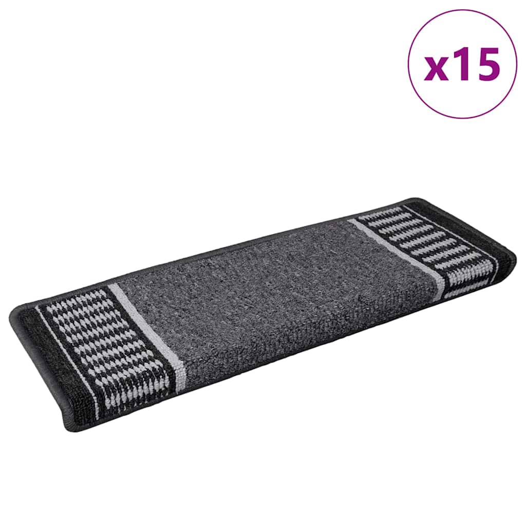 Selvklæbende Trappemåtter 15 stk. 65 x 21 x 4 cm Non-Slip