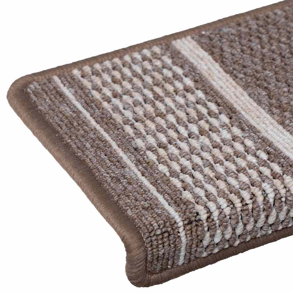 Selvklæbende Trappemåtter 15 stk. 65 x 21 x 4 cm Non-Slip Brun