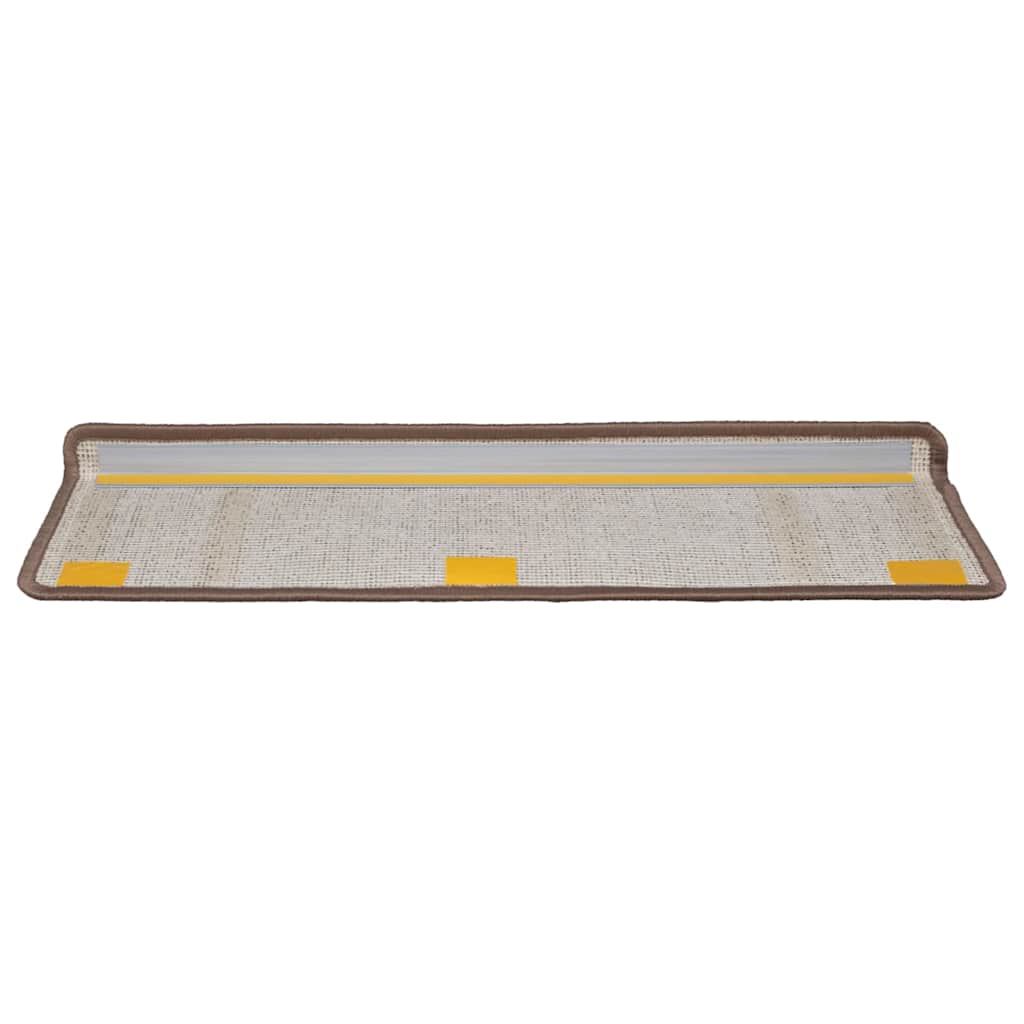 Selvklæbende Trappemåtter 15 stk. 65 x 21 x 4 cm Non-Slip Brun