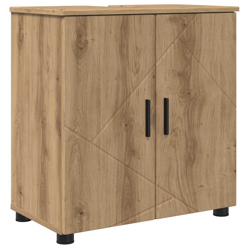 Badeværelsesmøbel sæt 4 stk. Artisan Egetræ 61 x 35 x 64 cm