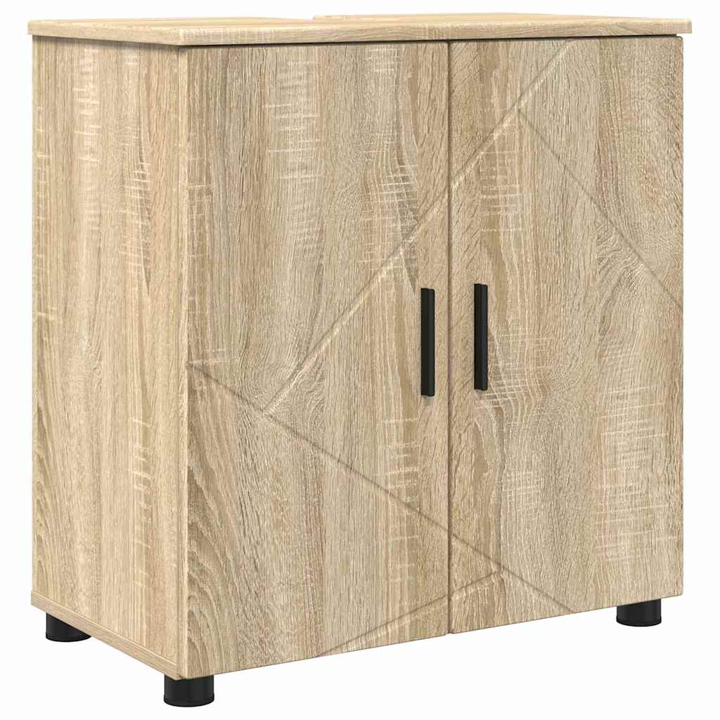 Badeværelsesmøbel sæt 5 stk. Sonoma eg 61 x 35 x 64 cm