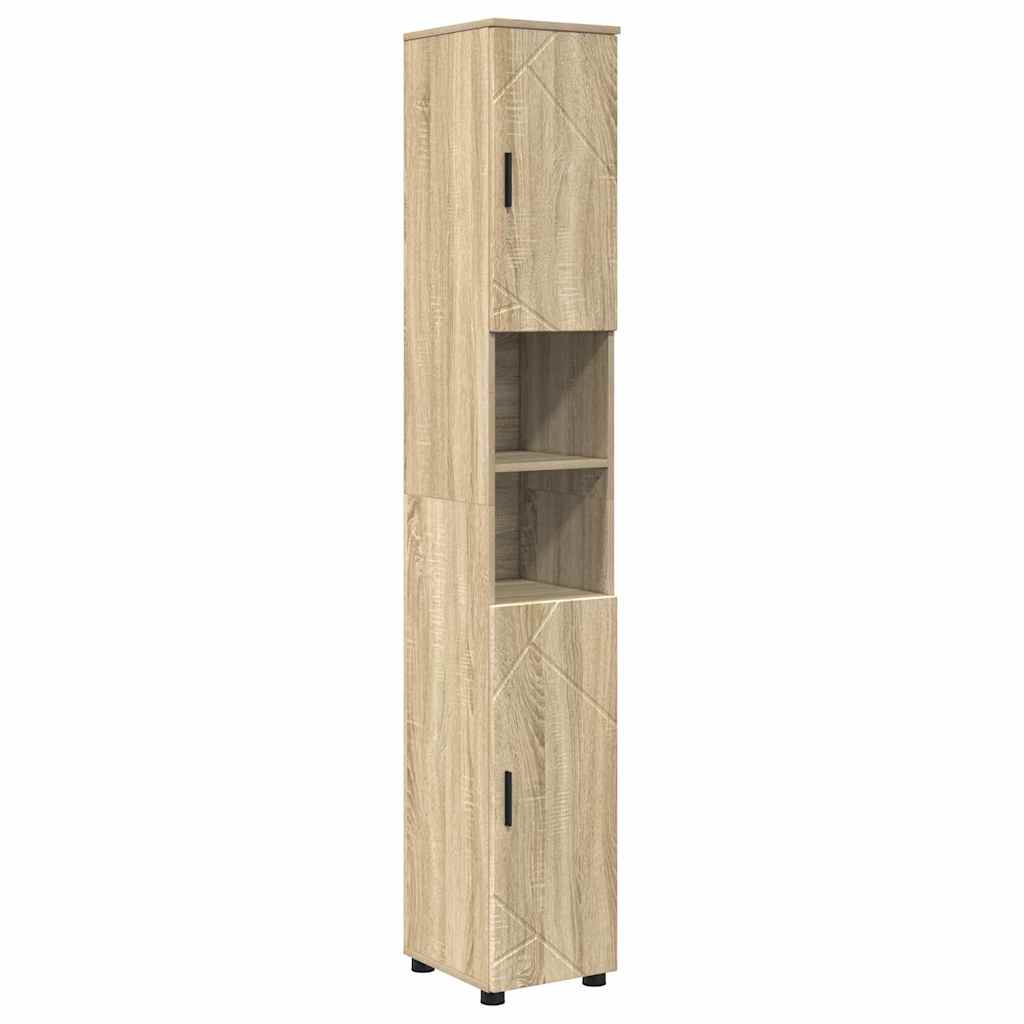 Badeværelsesmøbel sæt 5 stk. Sonoma eg 35 x 30 x 192 cm