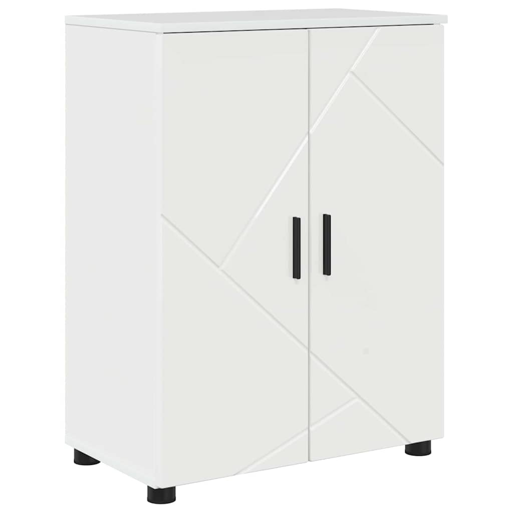 Badeværelsesmøbel sæt 4 stk. Høj gloss hvid 35 x 30 x 192 cm