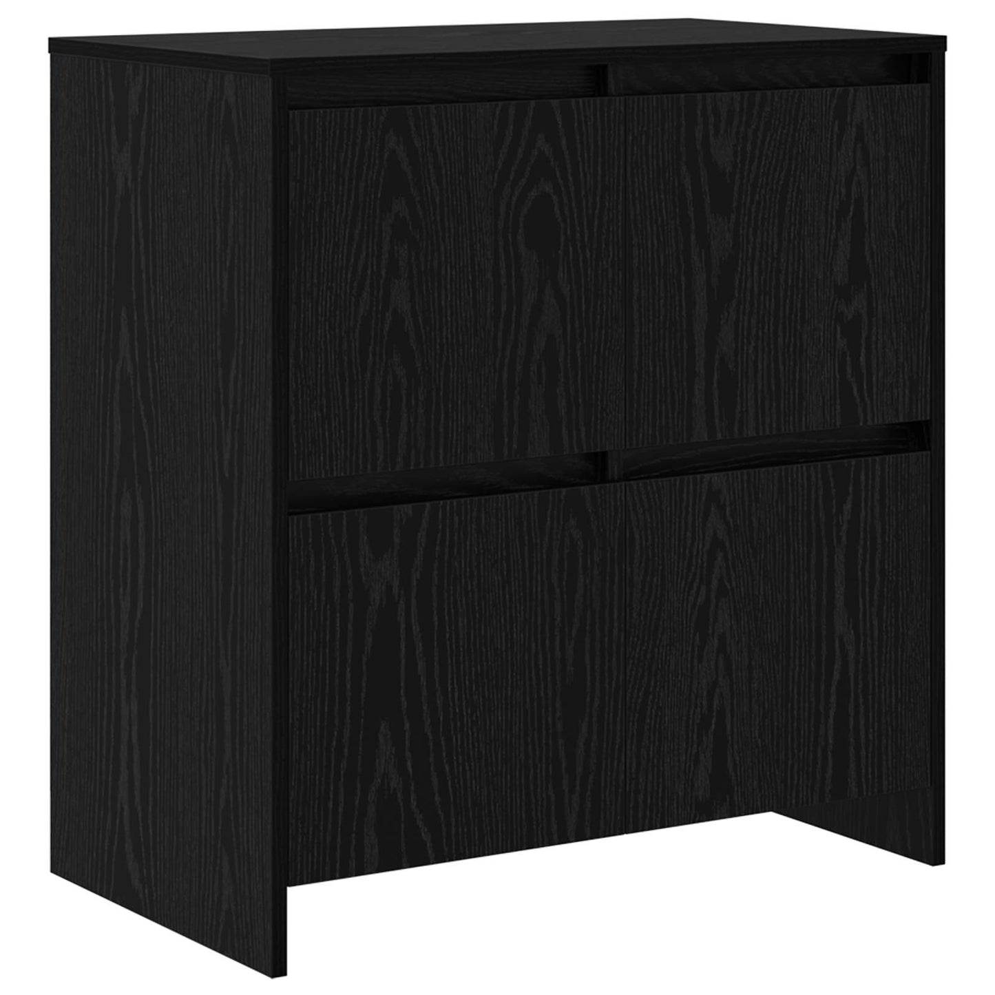 Sideboard 3 stk. Sort eg 70 x 41 x 75 cm Konstrueret træ
