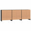 Sideboard 3 stk. Sort eg 70 x 41 x 75 cm Konstrueret træ