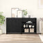 Sideboard 2 stk. Sort eg 70 x 41 x 75 cm Konstrueret træ