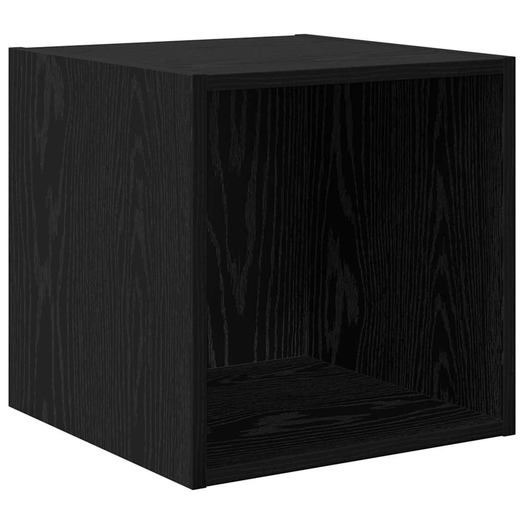 TV-møbelsæt 3 stk. Sort eg Konstrueret træ
