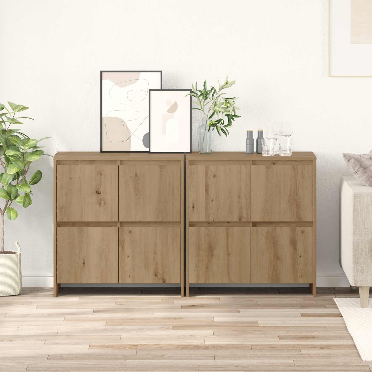 Sideboards 2 stk. artisan eg 70 x 41 x 75 cm Konstrueret træ