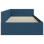 Hjørnesengramme med hovedgærde Blå 80 cm x 200 cm Stof