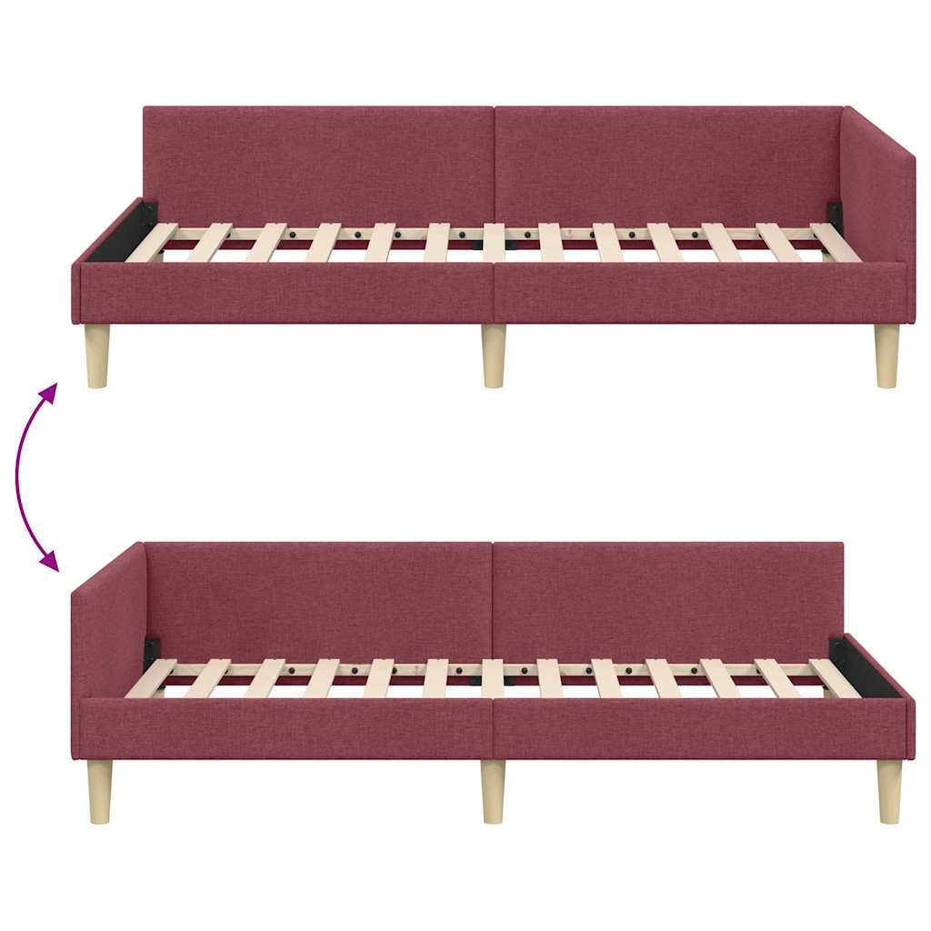 Hjørnesengramme Vinrød 100 x 200 cm Stof