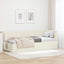 Hjørnesengramme med hovedgærde Creme 80 cm x 200 cm Fløjl