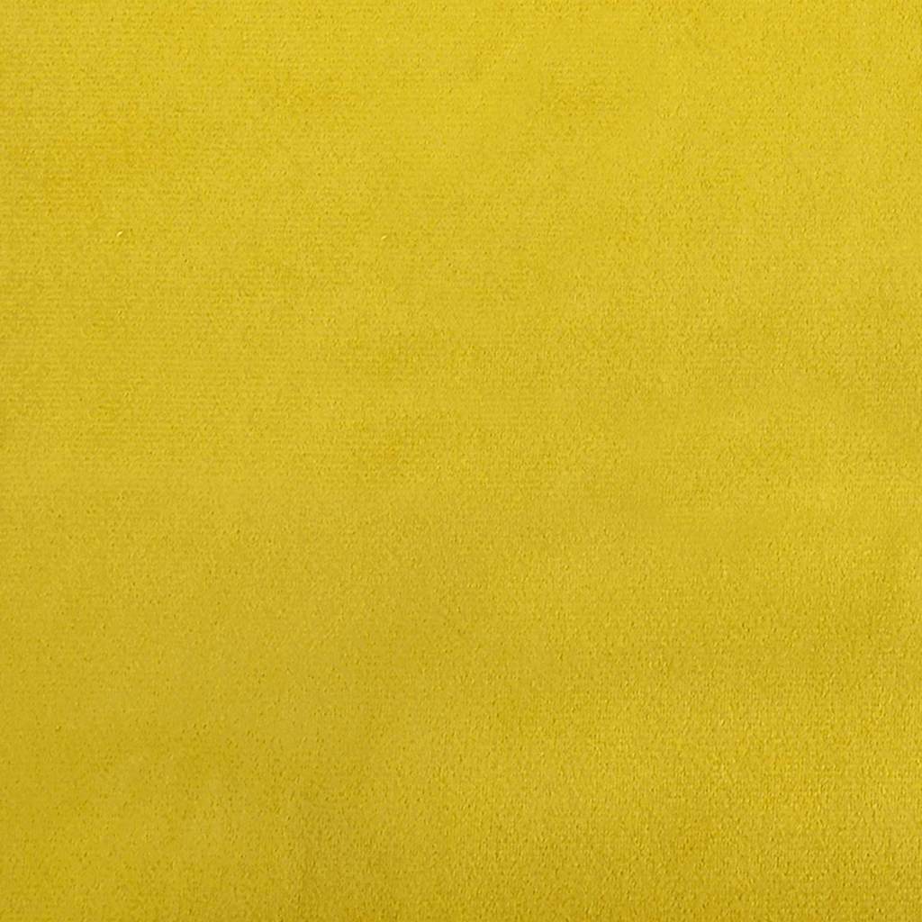 Hjørnesengramme med hovedgærde Gul 90 cm x 200 cm Fløjl