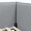 Hjørnesengramme med hovedgærde Lysegrå 80 x 200 cm Stof