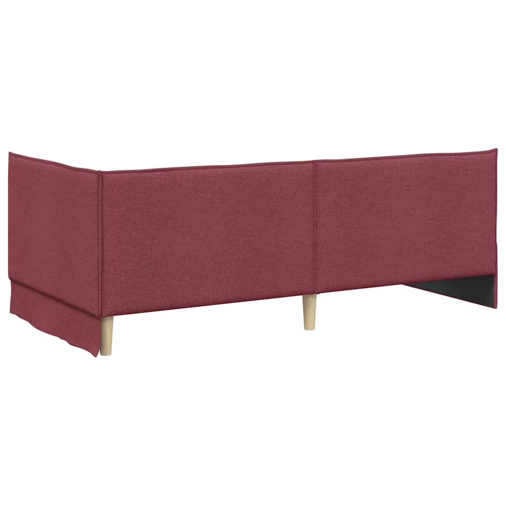 Hjørnesengramme med hovedgærde Vinrød 90 x 200 cm Stof