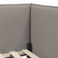 Hjørnesengramme Gråbrun 90 x 200 cm Stof