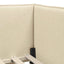 Hjørnesengramme Creme 90 x 200 cm Stof
