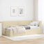 Hjørnesengramme Creme 90 x 200 cm Stof