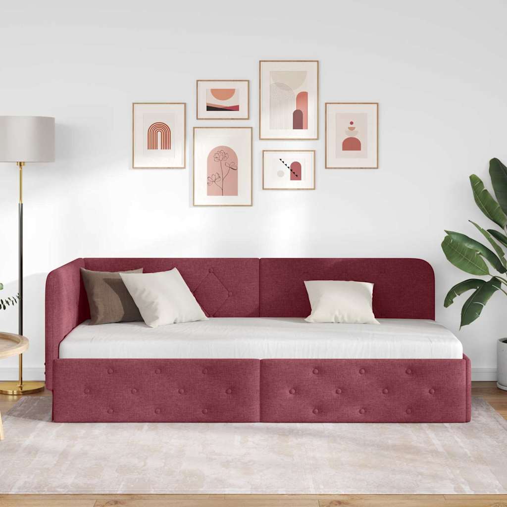Hjørnesengramme Vinrød 80 x 200 cm Stof
