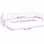Hjørnesengramme Sort 90 x 200 cm Stof