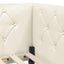 Hjørnesengramme Creme 80 x 200 cm Fløjl