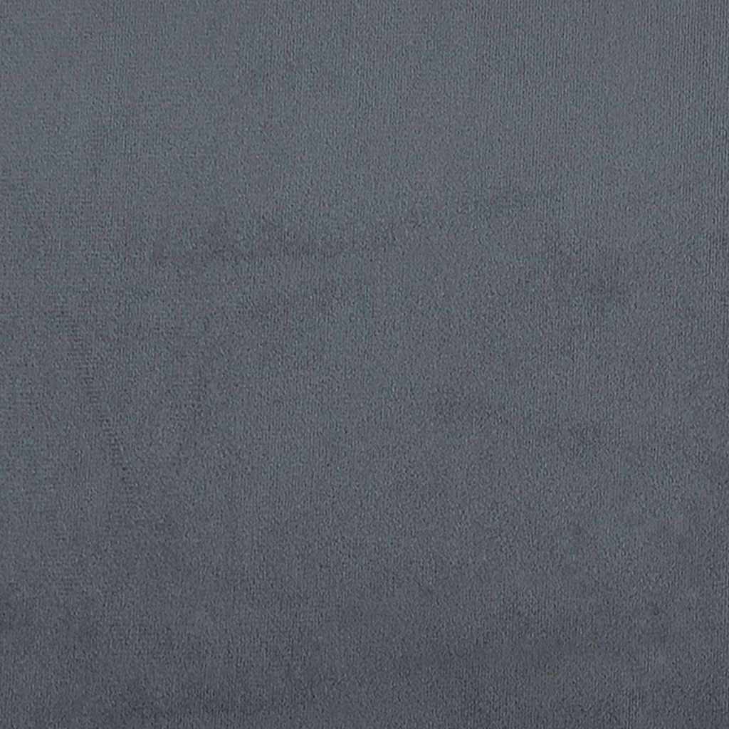 Hjørnesengramme Mørkegrå 90 x 200 cm Fløjl