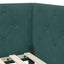 Hjørnesengramme Mørkegrøn 90 x 200 cm Fløjl