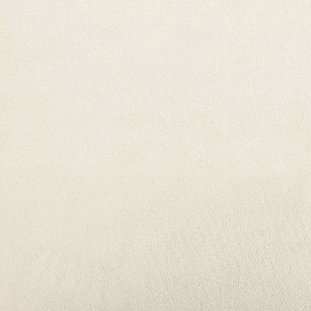 Hjørnesengramme med hovedgærde Creme 90 cm x 200 cm Fløjl