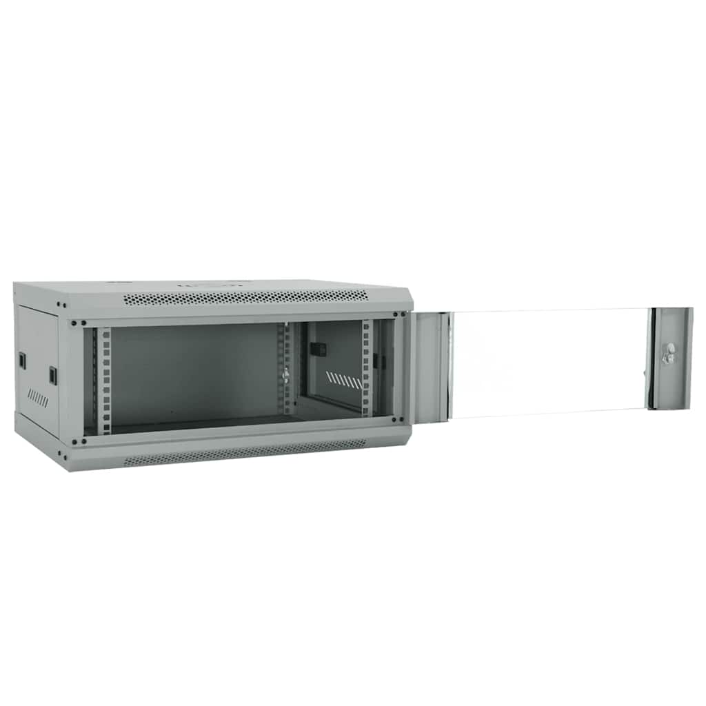 Netværksskab med opbevaring Grå 60 x 35 x 28 cm Stål