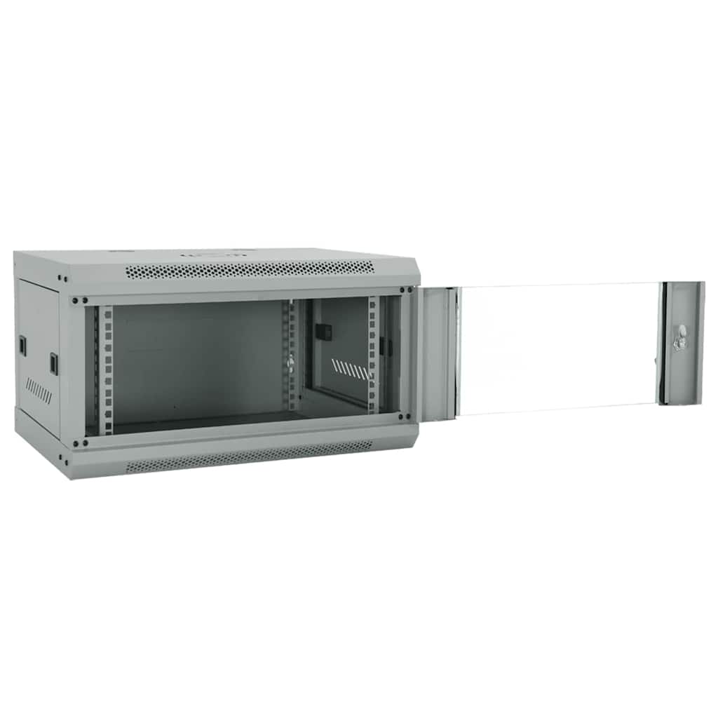 Netværksskab med opbevaring Grå 60 x 45 x 35 cm Stål