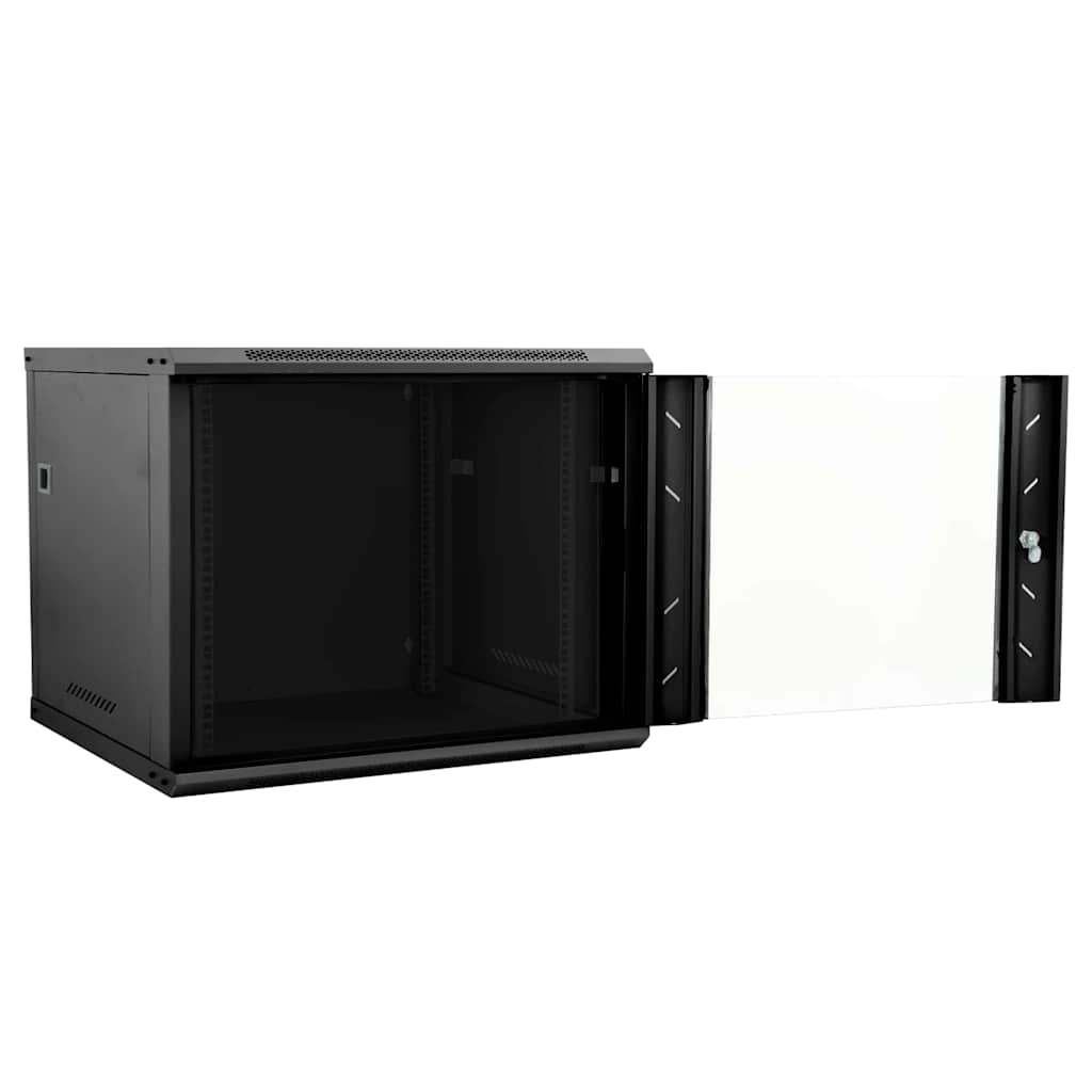 Netværksskab med opbevaring Sort 60 x 60 x 50 cm Stål