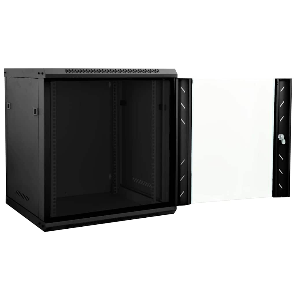 Netværksskab med opbevaring Sort 60 x 45 x 65 cm Stål