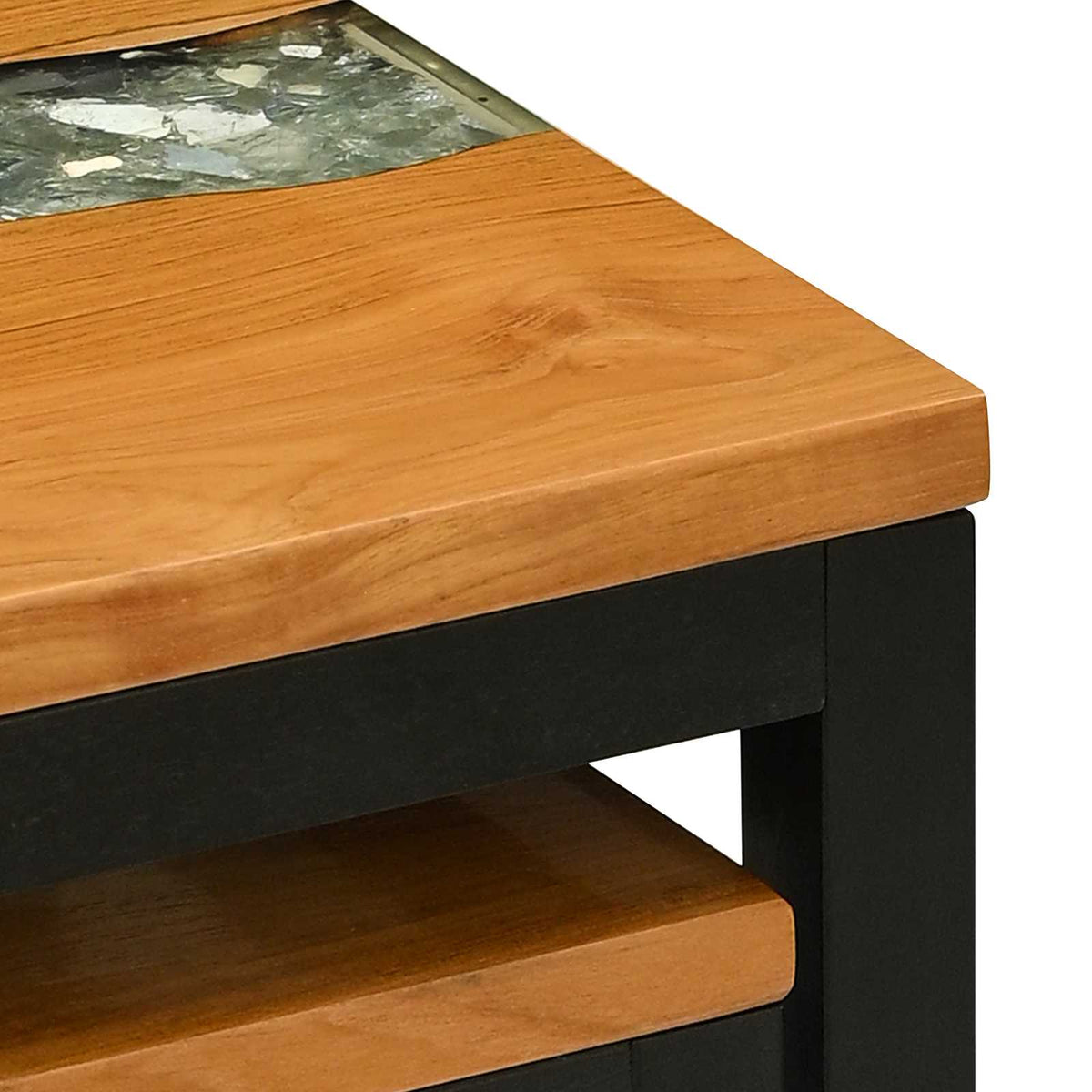 Nesting Bord 3 stk. Brun Massiv Teaktræ