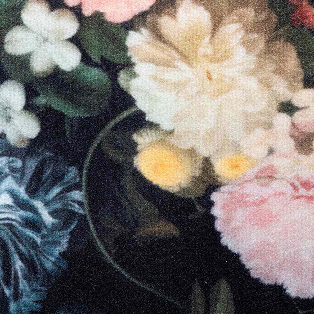 Køkken tæppe Sort 180 x 60 cm Fløjl