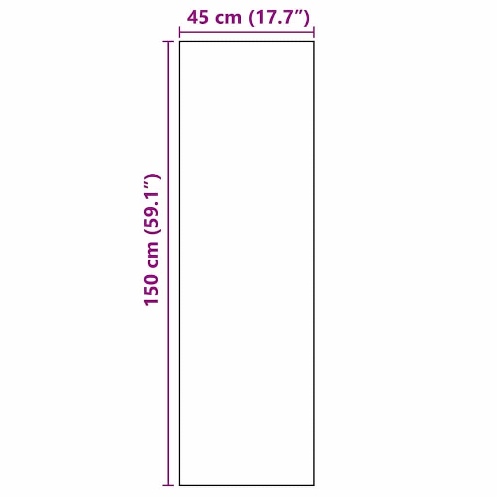 Køkken tæppe Bestik Sort 150 x 45 cm Fløjl